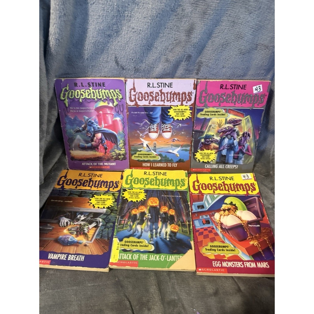 Lot of 6- R. L. Stine - Goosebumps First Editions Paperback